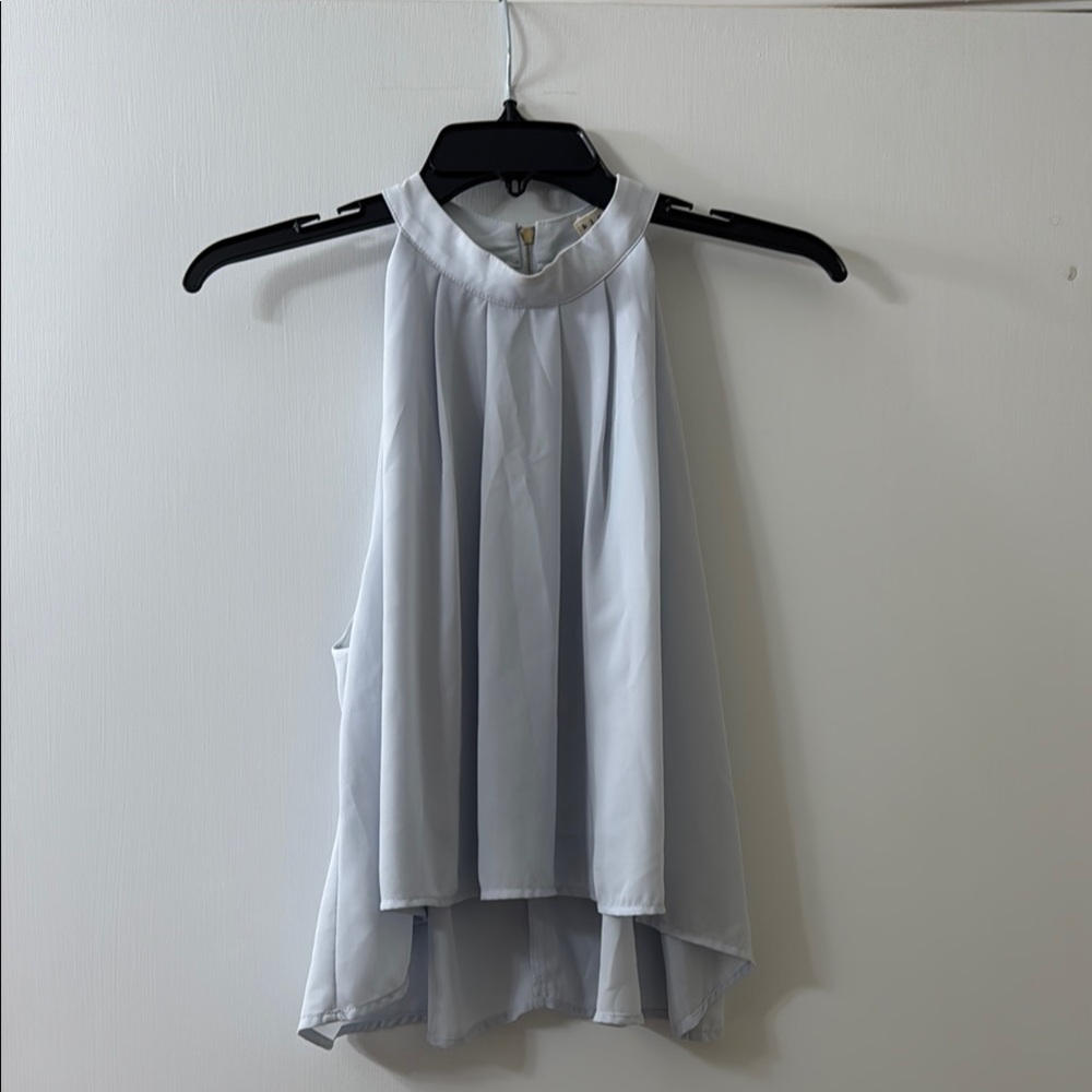 Blush Noir Light Blue Sleeveless Top